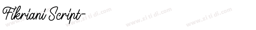 Fikriani Script字体转换 Fikriani Script字体转换